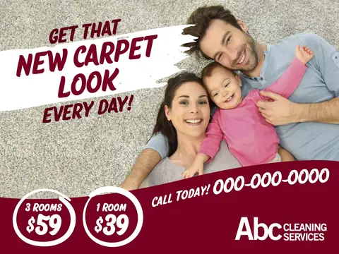 Carpet Cleaning postcard design CCL-1