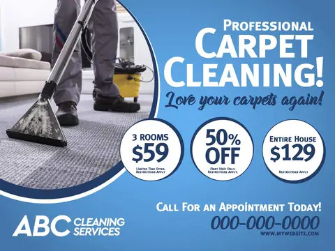 Carpet Cleaning postcard design CCL-2