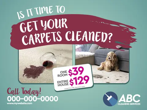 Carpet Cleaning postcard design CCL-4