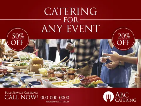 Catering postcard design CAT-1