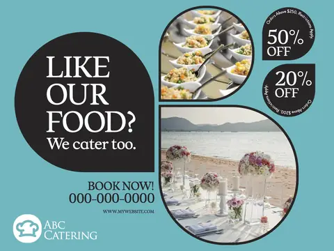 Catering postcard design CAT-6