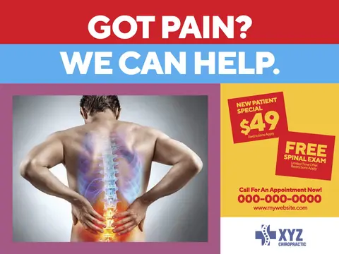 Chiropractic postcard design CHI-1