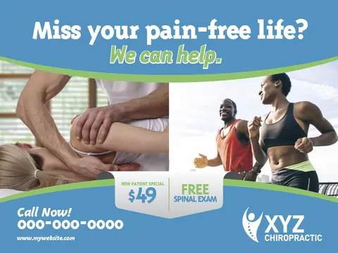Chiropractic postcard design CHI-2