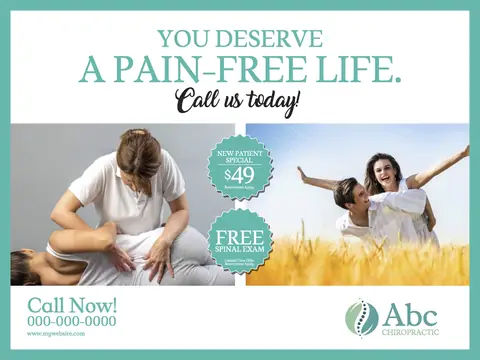 Chiropractic postcard design CHI-3