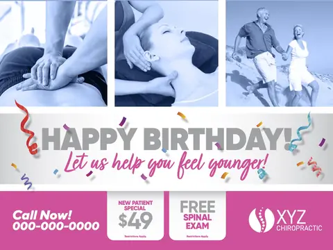 Chiropractic postcard design CHI-5