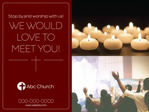 Churches postcard design CHC-2