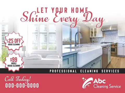 House Cleaning postcard design CLE-2