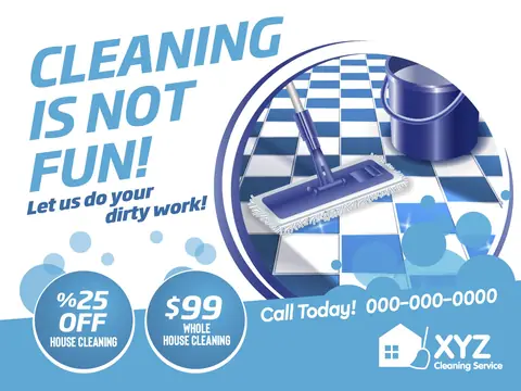 House Cleaning postcard design CLE-3