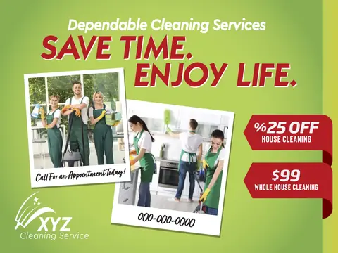 House Cleaning postcard design CLE-4
