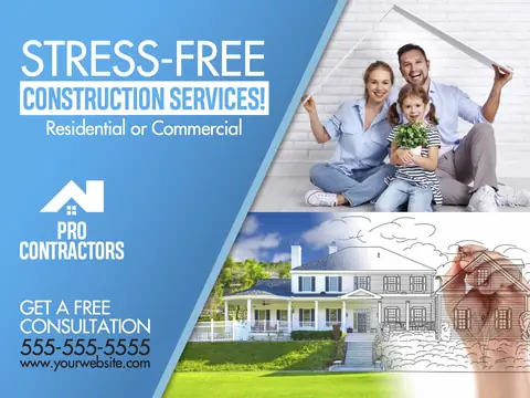 Contractors postcard design CON-2