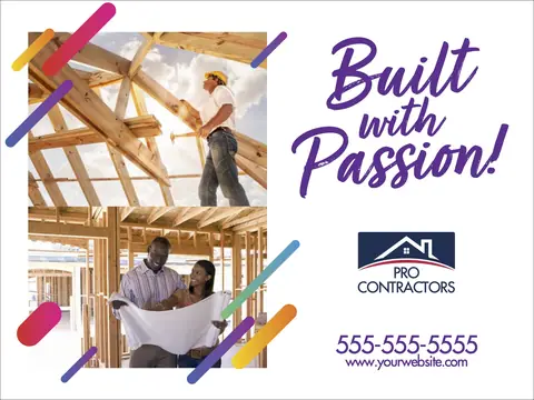 Contractors postcard design CON-5