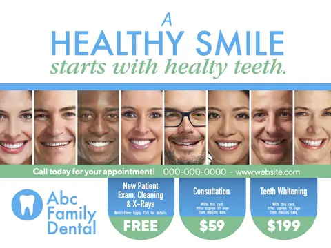 Dental postcard design DEN-1