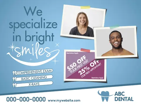 Dental postcard design DEN-10