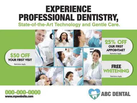 Dental postcard design DEN-12