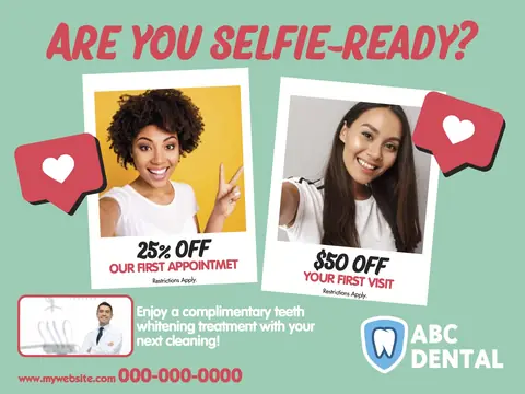 Dental postcard design DEN-14