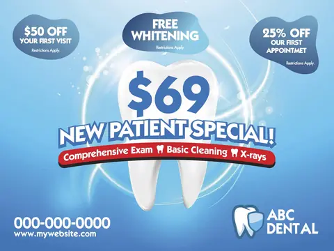 Dental postcard design DEN-3