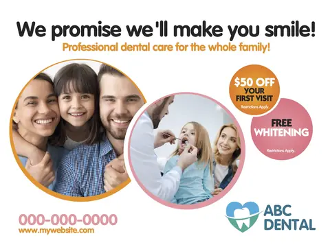 Dental postcard design DEN-4