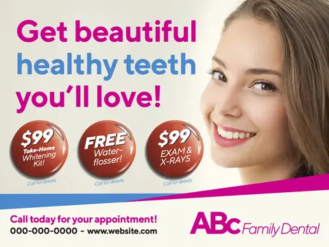 Dental postcard design DEN-8