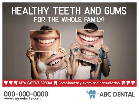 Dental postcard design DEN-9