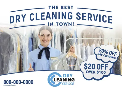 Dry Cleaning postcard design DRY-2
