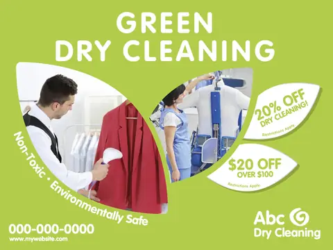Dry Cleaning postcard design DRY-3