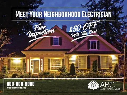 Electricians postcard design ELC-2