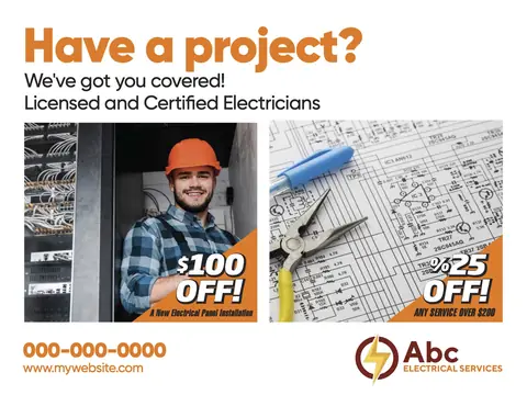 Electricians postcard design ELC-3