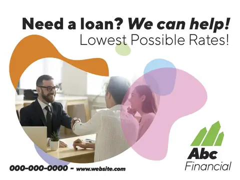 Financial Services postcard design FIN-2