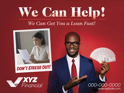 Financial Services postcard design FIN-4