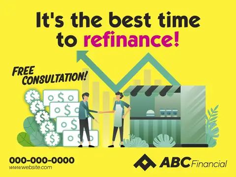 Financial Services postcard design FIN-5
