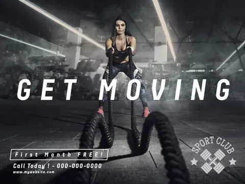 Fitness & Gyms postcard design FIT-1