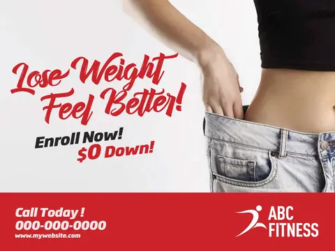 Fitness & Gyms postcard design FIT-4