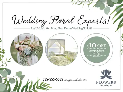 Florists postcard design FLO-1