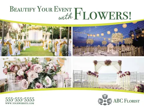 Florists postcard design FLO-3