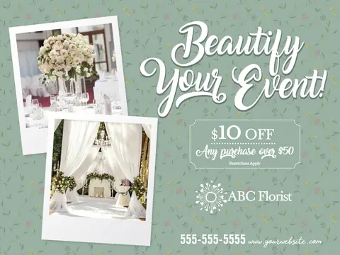 Florists postcard design FLO-4