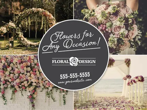 Florists postcard design FLO-5