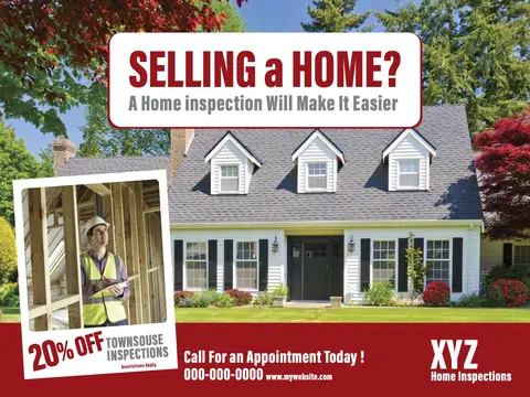 Home Inspection postcard design HOI-1