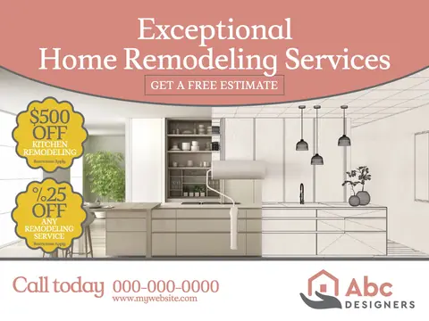Home Remodeling postcard design HOR-1
