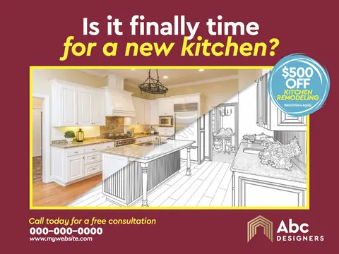 Home Remodeling postcard design HOR-5