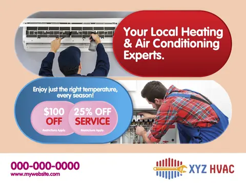 Heating & Air postcard design HVAC-2