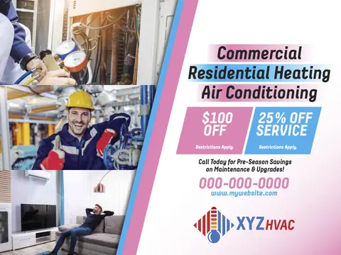 Heating & Air postcard design HVAC-3