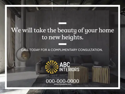 Interior Design postcard design INT-1