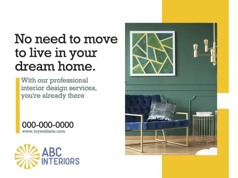 Interior Design postcard design INT-2