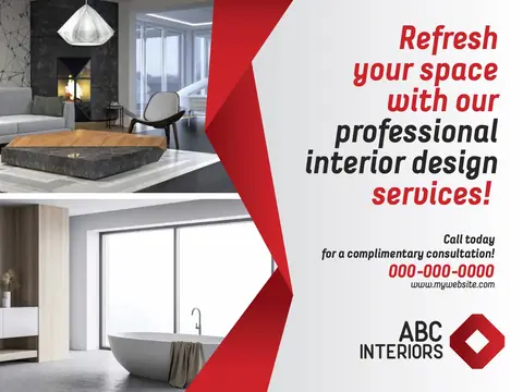 Interior Design postcard design INT-3