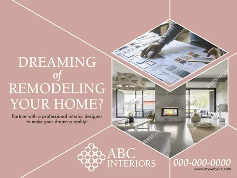 Interior Design postcard design INT-4