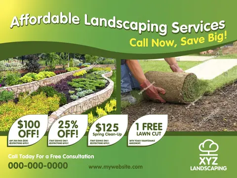 Landscaping postcard design LAN-1