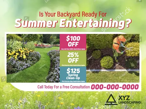 Landscaping postcard design LAN-4