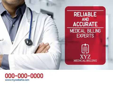 Medical Billing postcard design MEB-1