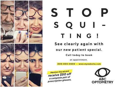 Optometry postcard design OPT-2