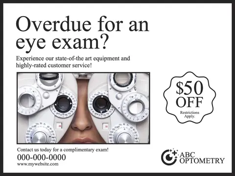 Optometry postcard design OPT-3